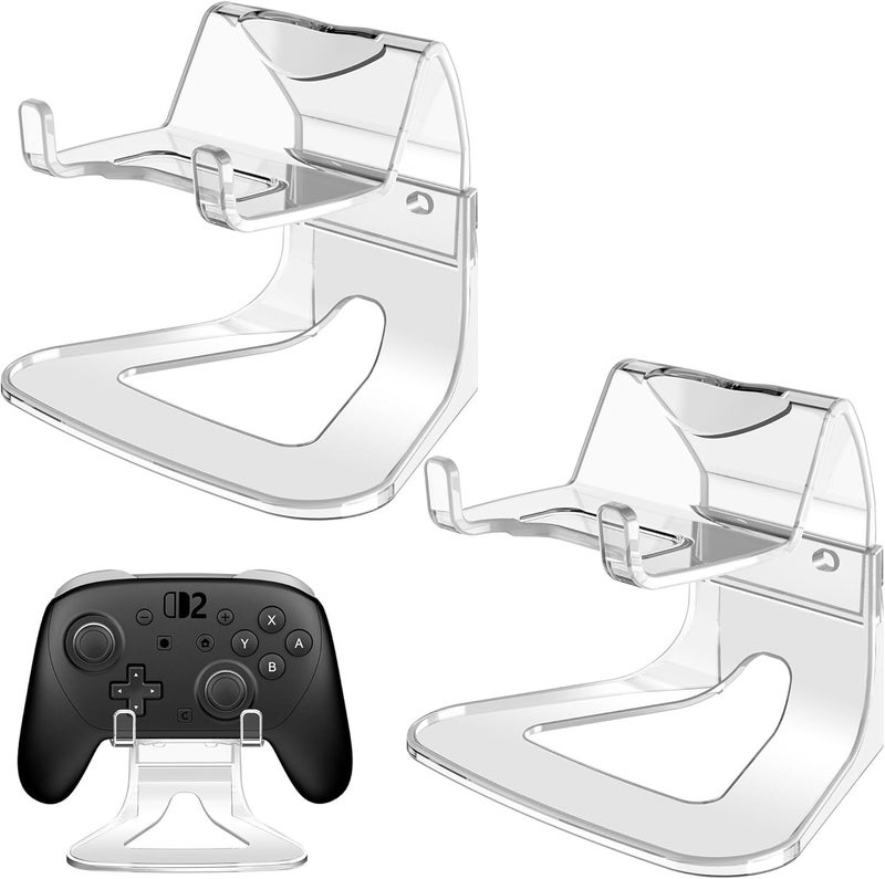 Svetaecho 2 Pack Portable Game Controller Stand Compatible with Nintendo Switch/PlayStation/Xbox Controller, Universal Gamepad Display Stand Holder Desktop Controller Supporter Phone Holder - Image 1